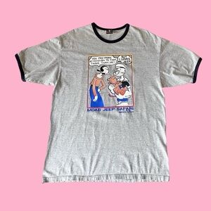 Vintage 1990’s Popeye Moab Jeep Safari Ringer T-Shirt